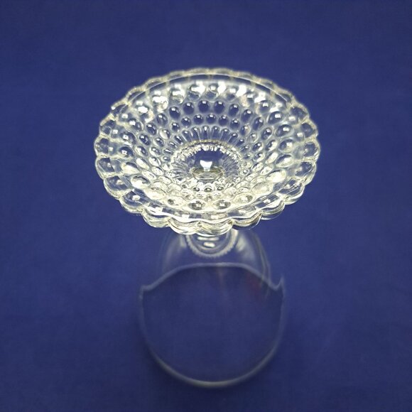Anchor Hocking Vintage Bubble Foot Clear Glass Water Goblet With Elegant Design - Picture 6 of 9
